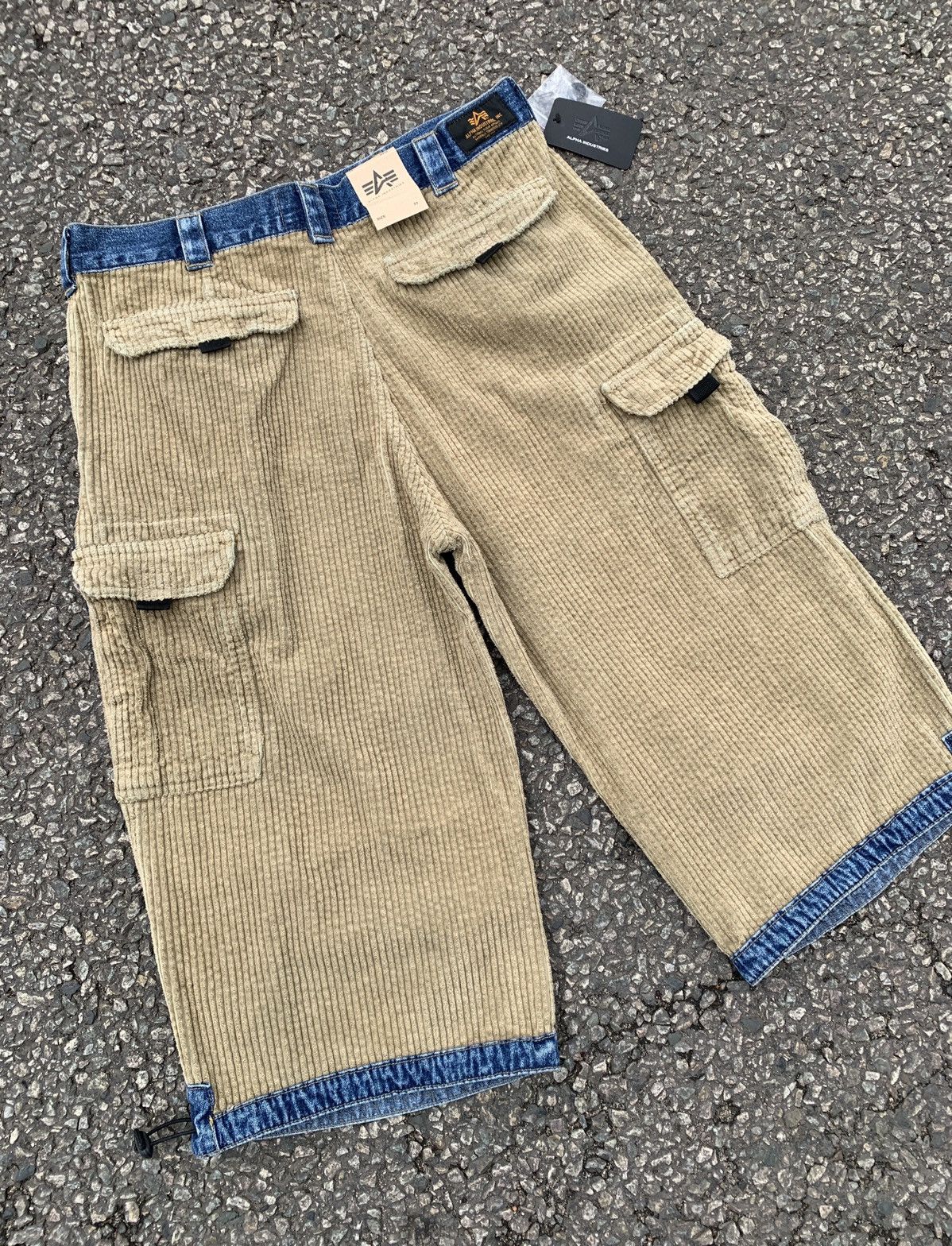 Alpha Industries NEW Vintage Alpha Industries Corduroy Cargo Shorts Size US 33 - 4 Thumbnail