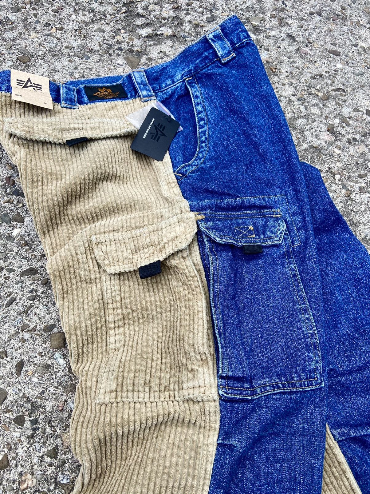 Alpha Industries NEW Vintage Alpha Industries Corduroy Cargo Shorts Size US 33 - 18 Thumbnail