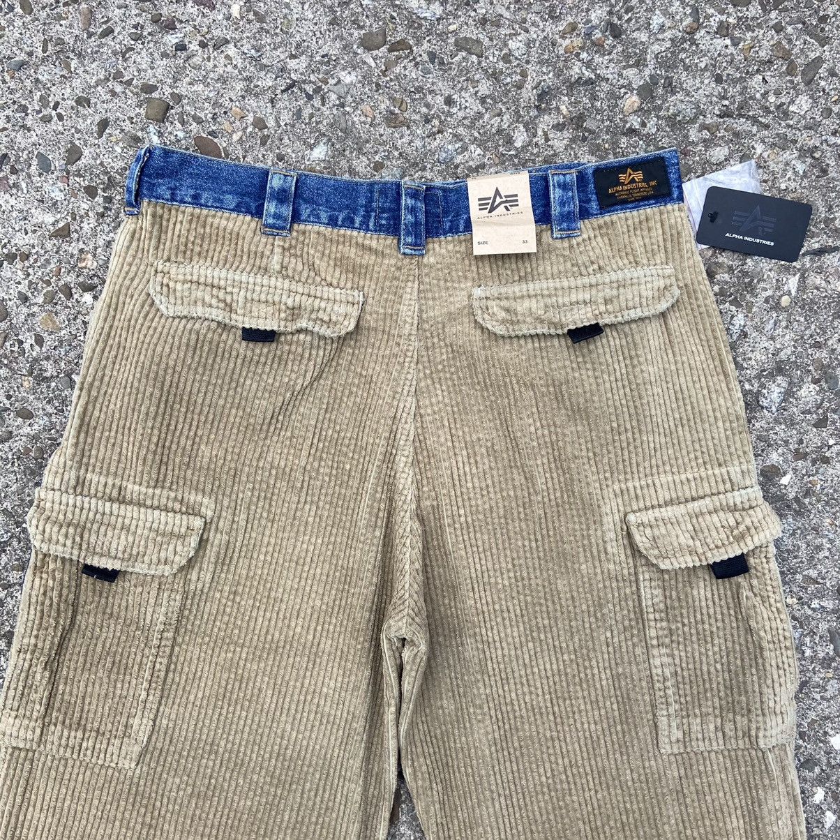 Alpha Industries NEW Vintage Alpha Industries Corduroy Cargo Shorts Size US 33 - 6 Thumbnail