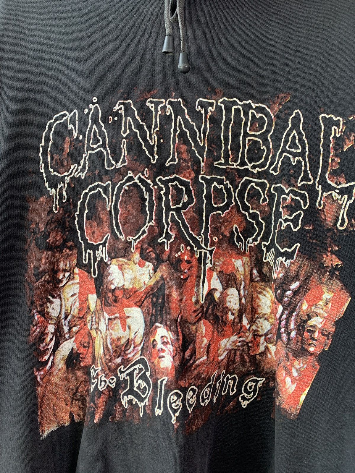 Band Tees VINTAGE CANNIBAL CORPSE THE BIEEDING HOODIE ROCK BLACK Size US L / EU 52-54 / 3 - 3 Thumbnail