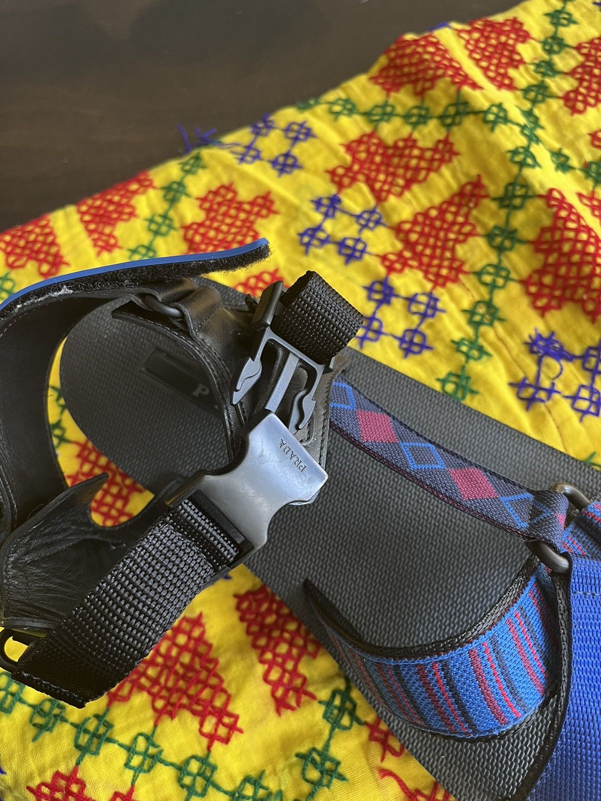 Prada Prada Men S/S 15 Runway Ad Campaign Velcro Nomad Sandal sz 9 Size US 9 / EU 42 - 2 Thumbnail