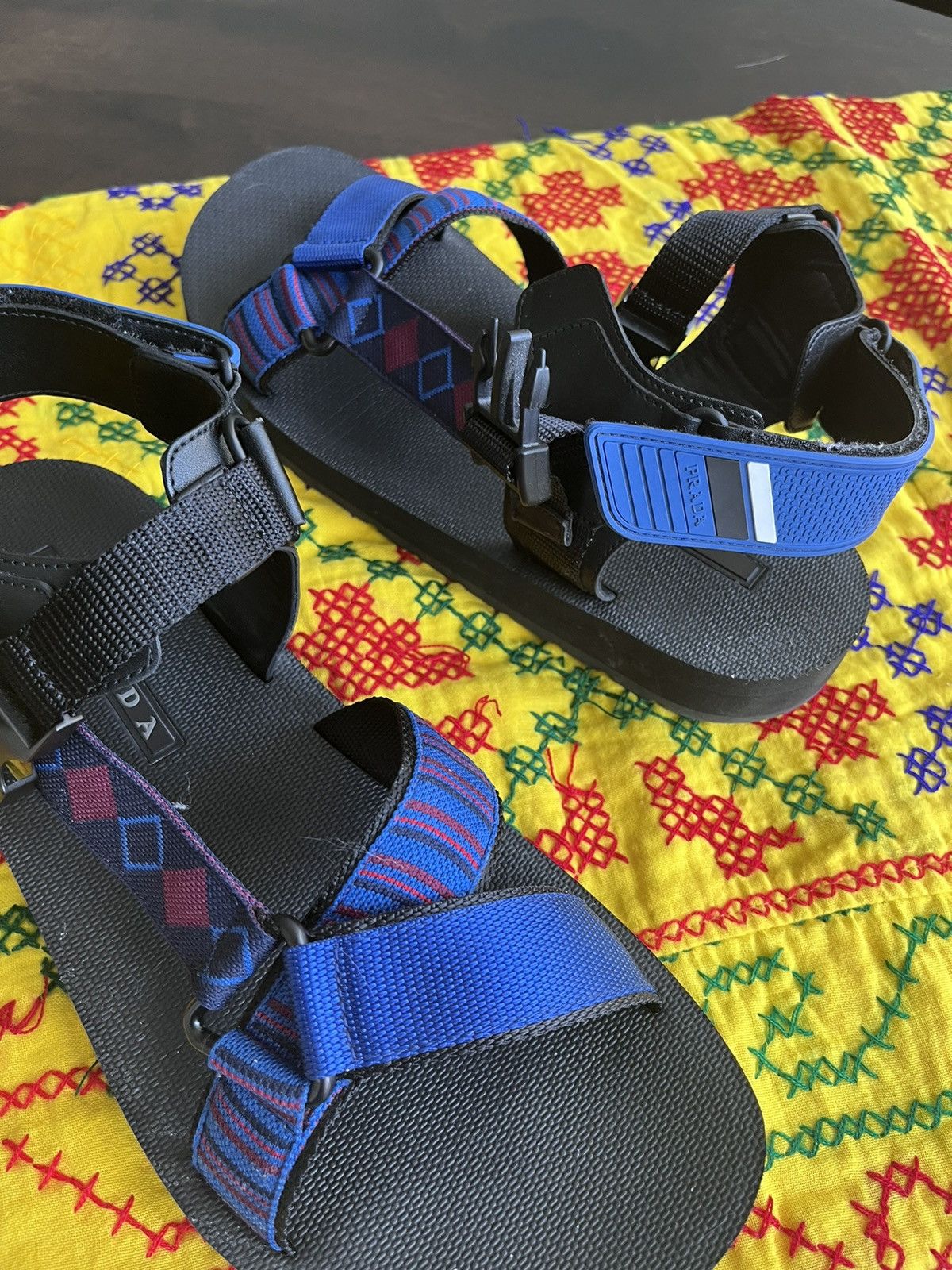 Prada Prada Men S/S 15 Runway Ad Campaign Velcro Nomad Sandal sz 9 Size US 9 / EU 42 - 3 Thumbnail