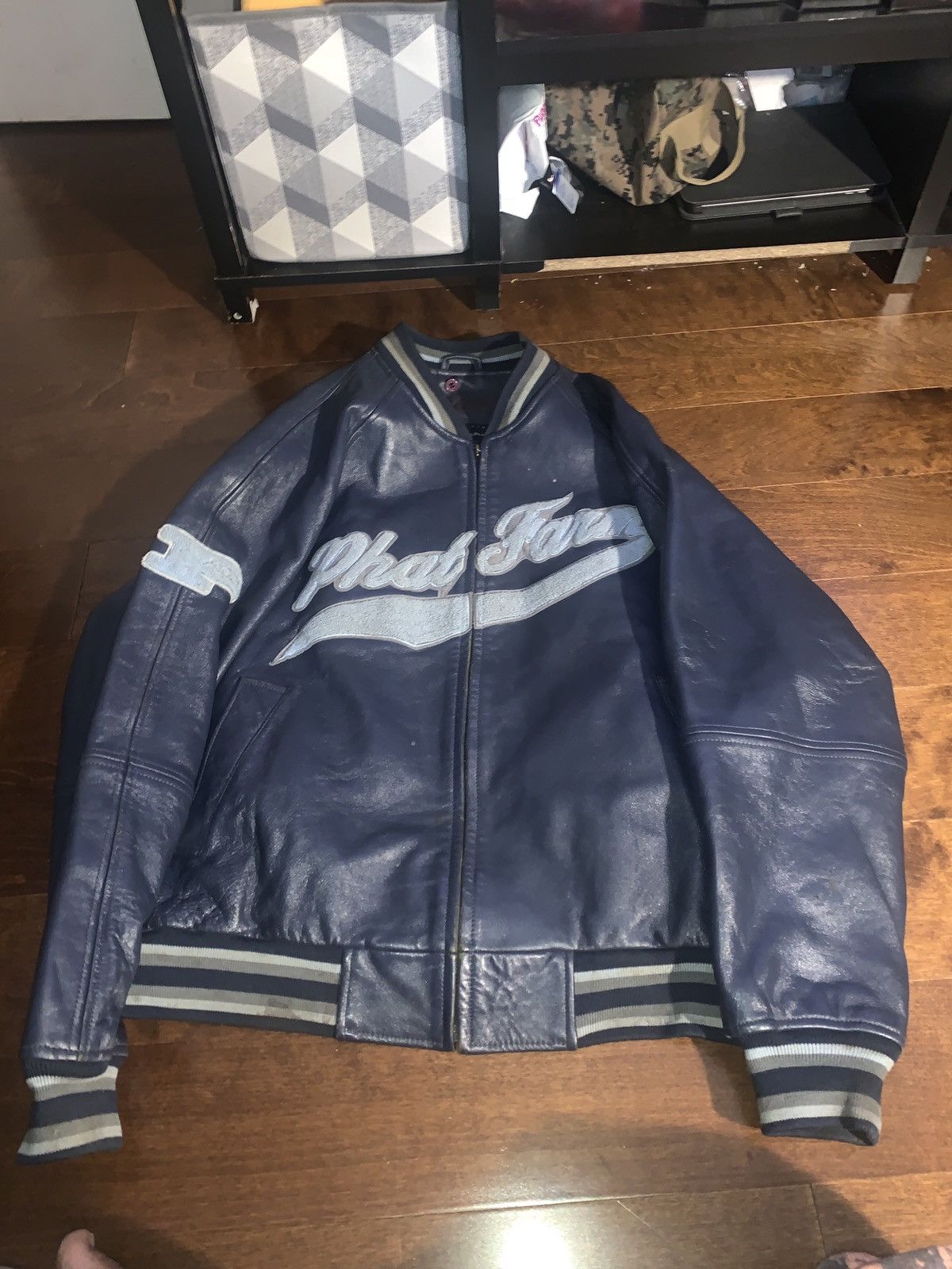 Phat farm leather jacket sale