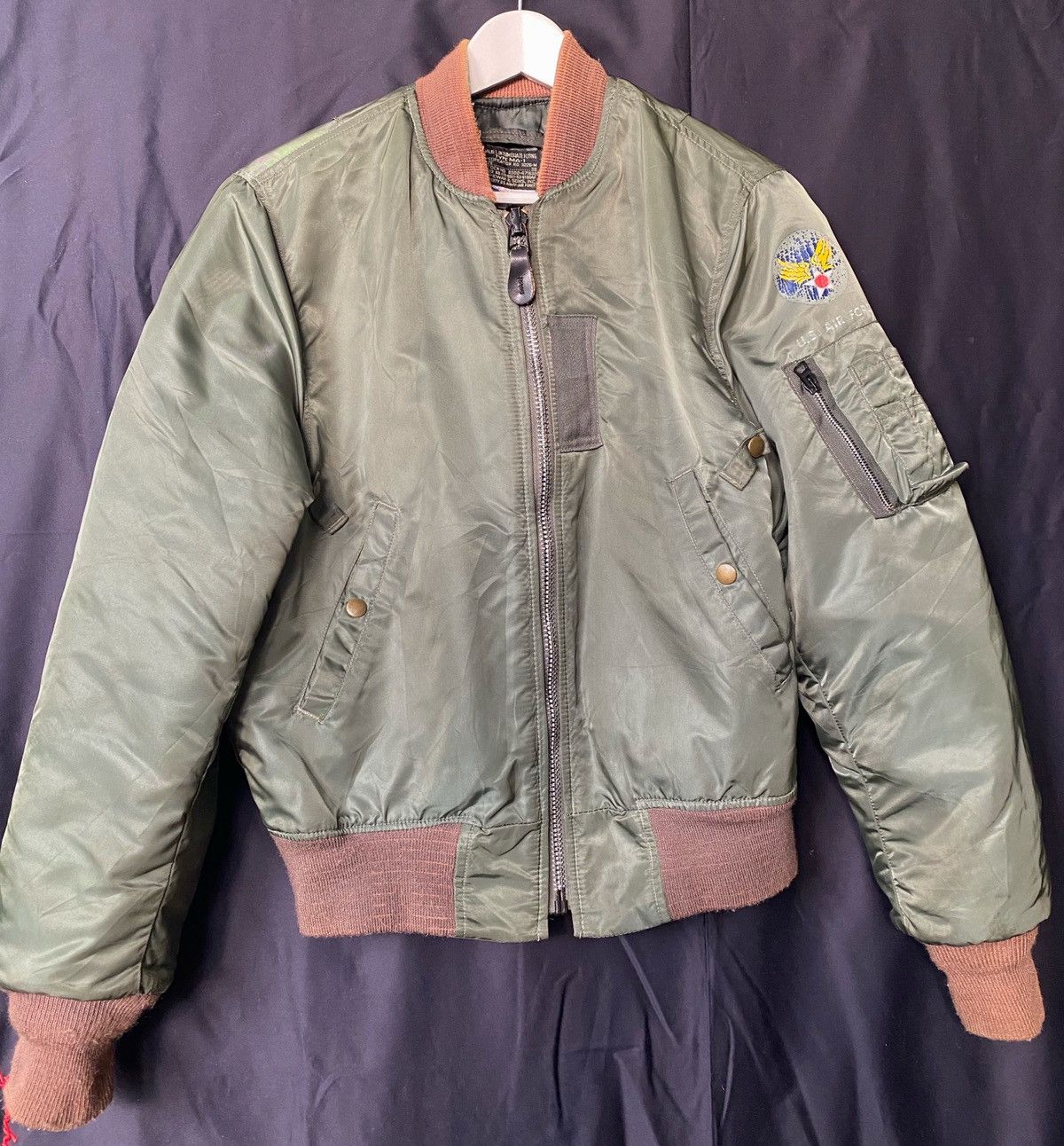 VINTAGE I SPIEWAK AND SONS US AIR FORCE MA-1 BOMBER JACKET