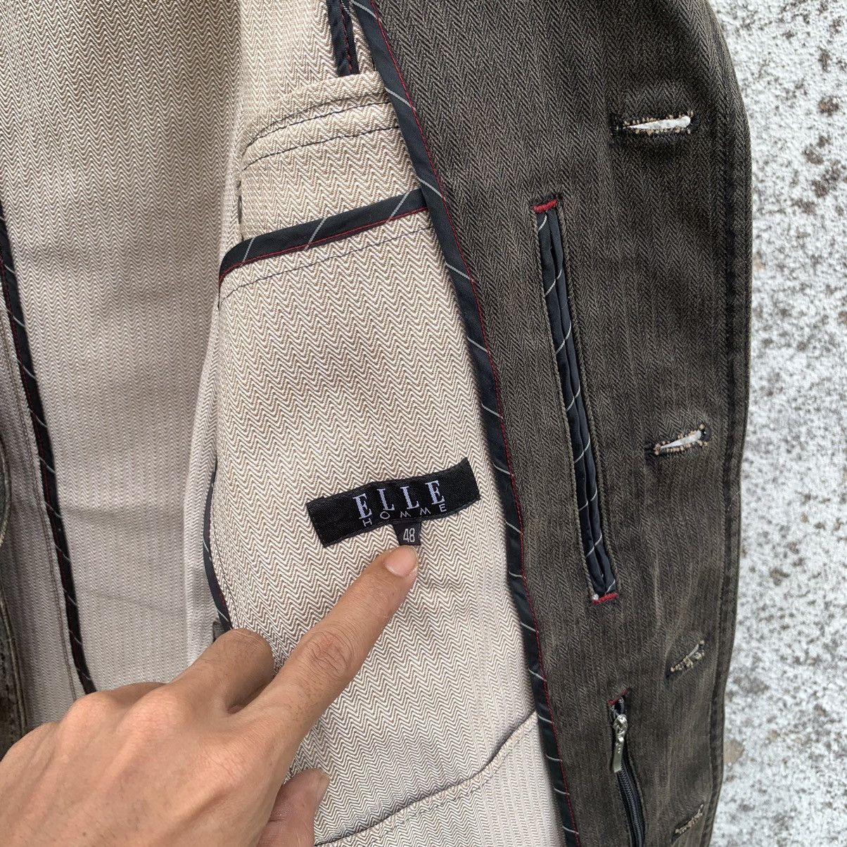 Japanese Brand Elle Homme Designer Twill HBT Jacket Size US M / EU 48-50 / 2 - 11 Thumbnail