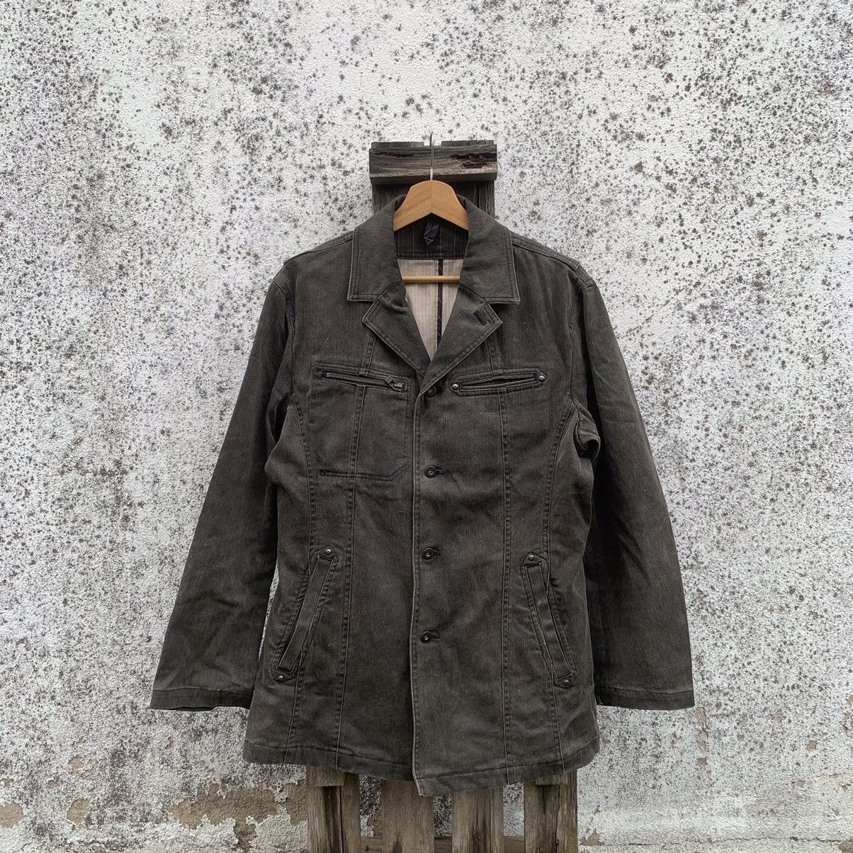 Japanese Brand Elle Homme Designer Twill HBT Jacket Size US M / EU 48-50 / 2 - 1 Thumbnail