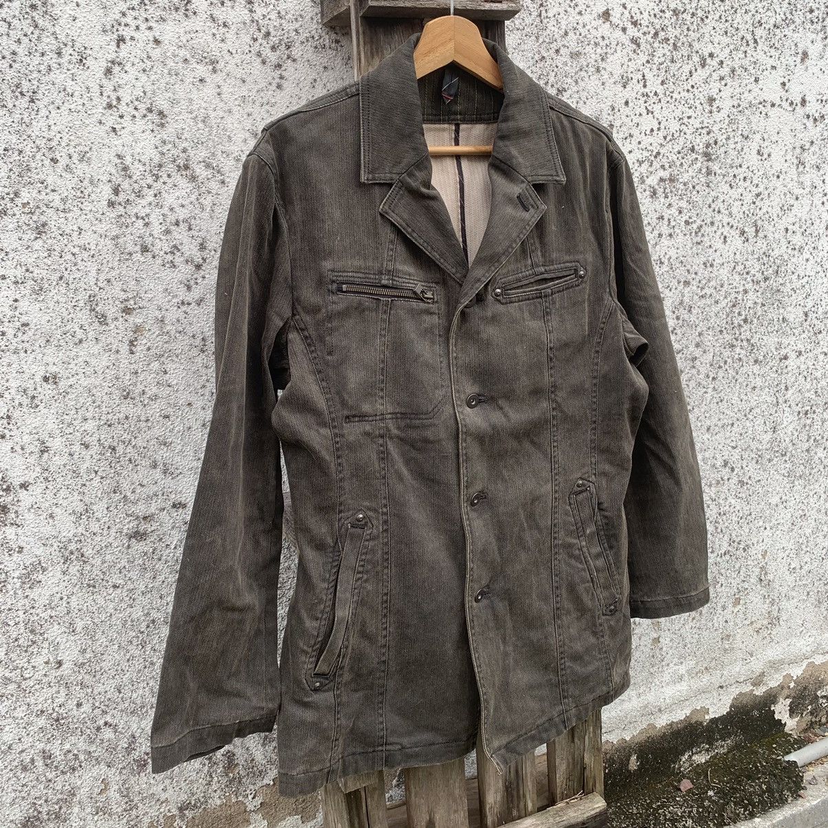 Japanese Brand Elle Homme Designer Twill HBT Jacket Size US M / EU 48-50 / 2 - 2 Thumbnail