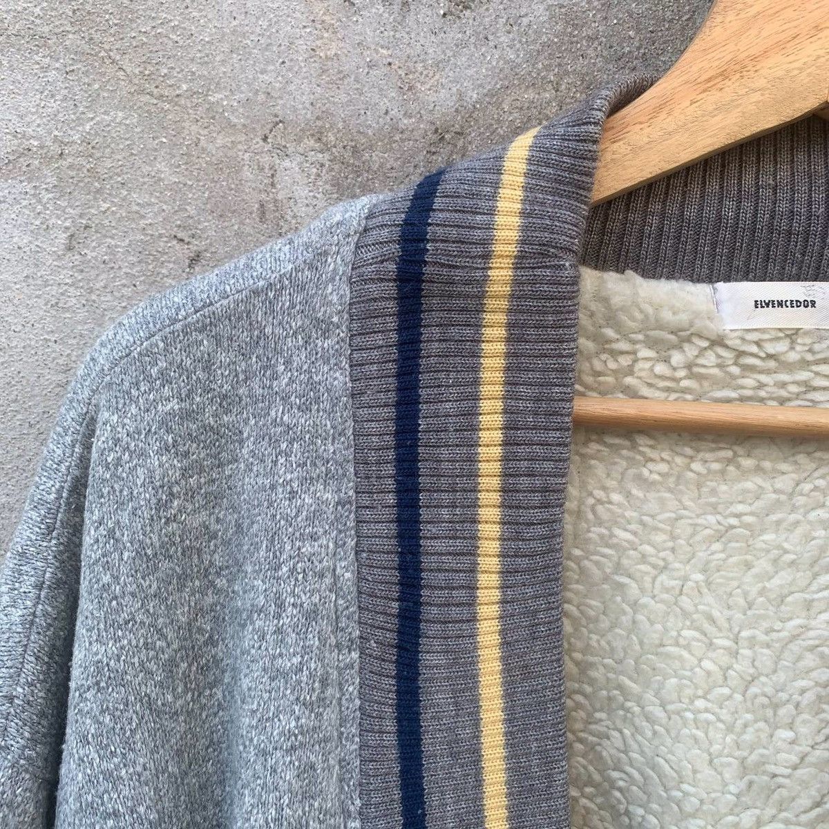 Japanese Brand Vintage Elvencedor Sherpa Fleece Jacket Cardigan Sweater Size US L / EU 52-54 / 3 - 12 Thumbnail