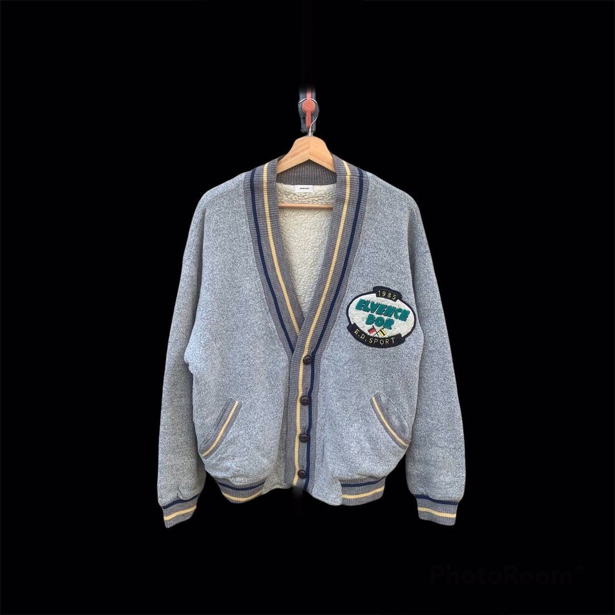 Japanese Brand Vintage Elvencedor Sherpa Fleece Jacket Cardigan Sweater Size US L / EU 52-54 / 3 - 1 Thumbnail
