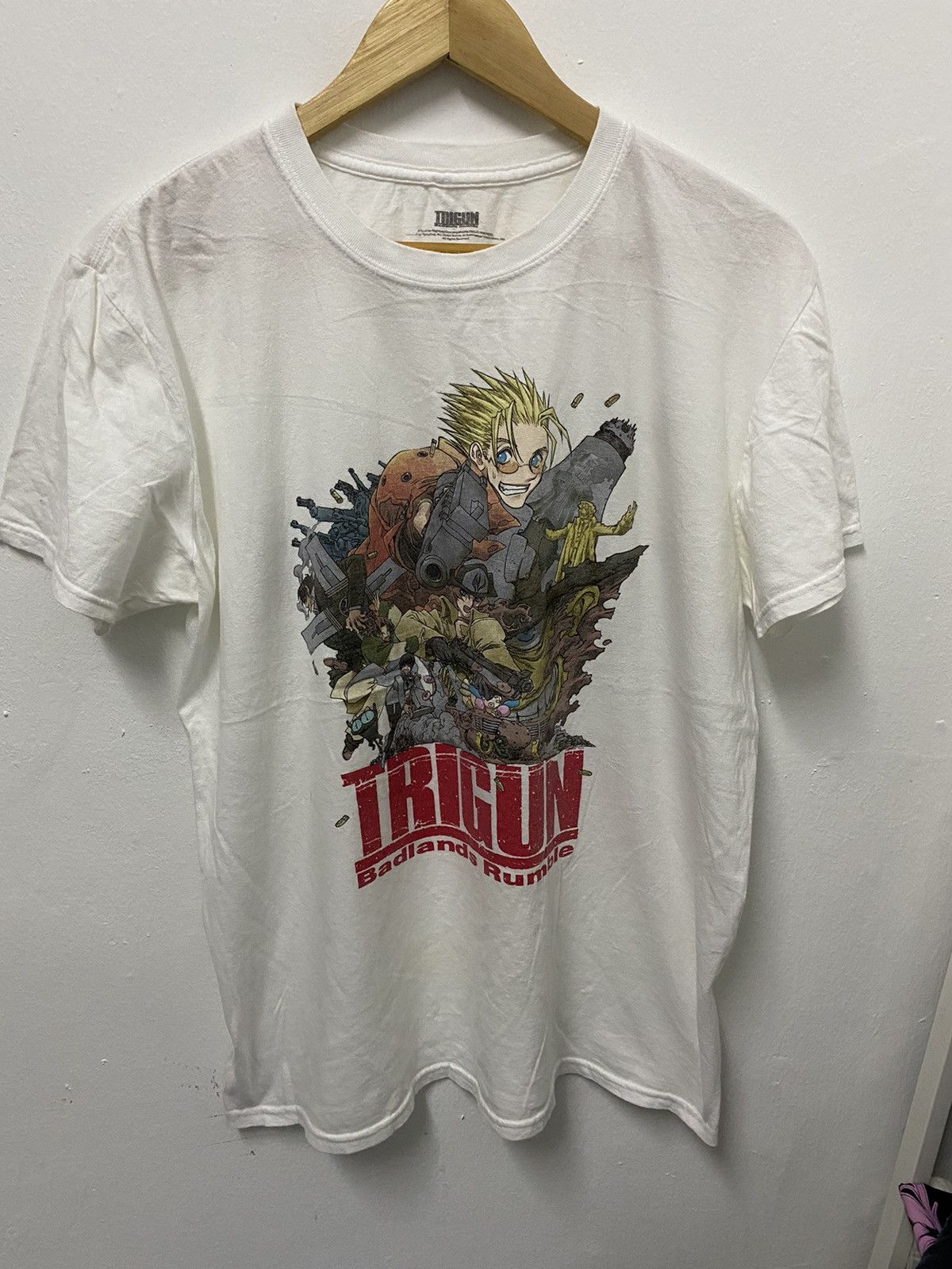 image of Anima x Cartoon Network Trigun Badlands Ruins in White, Men's (Size Large)