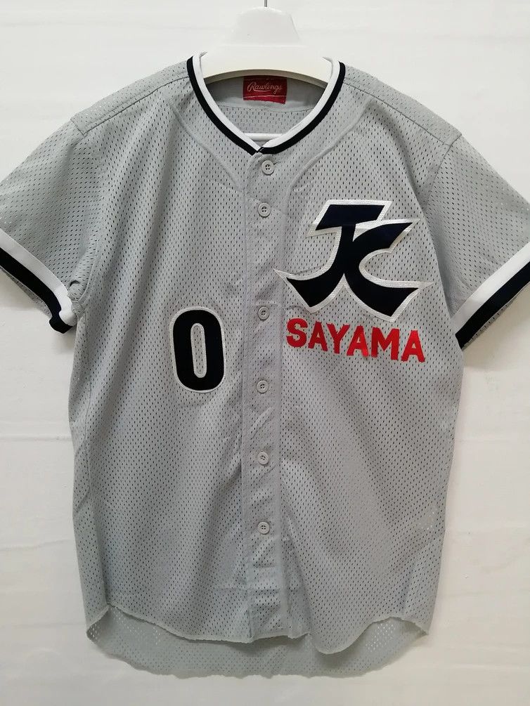 Japanese Brand Vintage RAWLINGS #0 Sayama Baseball Jersey Size US M / EU 48-50 / 2 - 2 Thumbnail