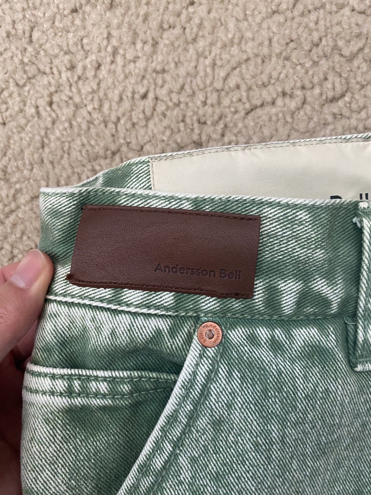 Andersson Bell Andersson Bell Overdyed Carpenter Jeans Pants Green Size US 28 / EU 44 - 2 Thumbnail