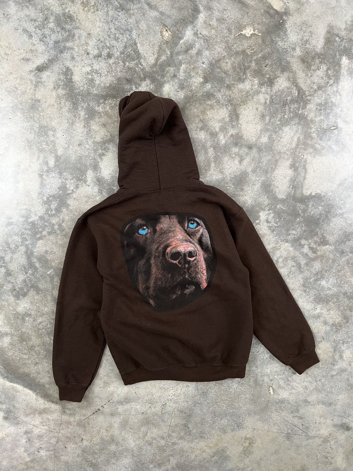 image of Holiday Brand Choclate Puppy / Dog Lab Hoodie Sz. Small in Brown, Men's