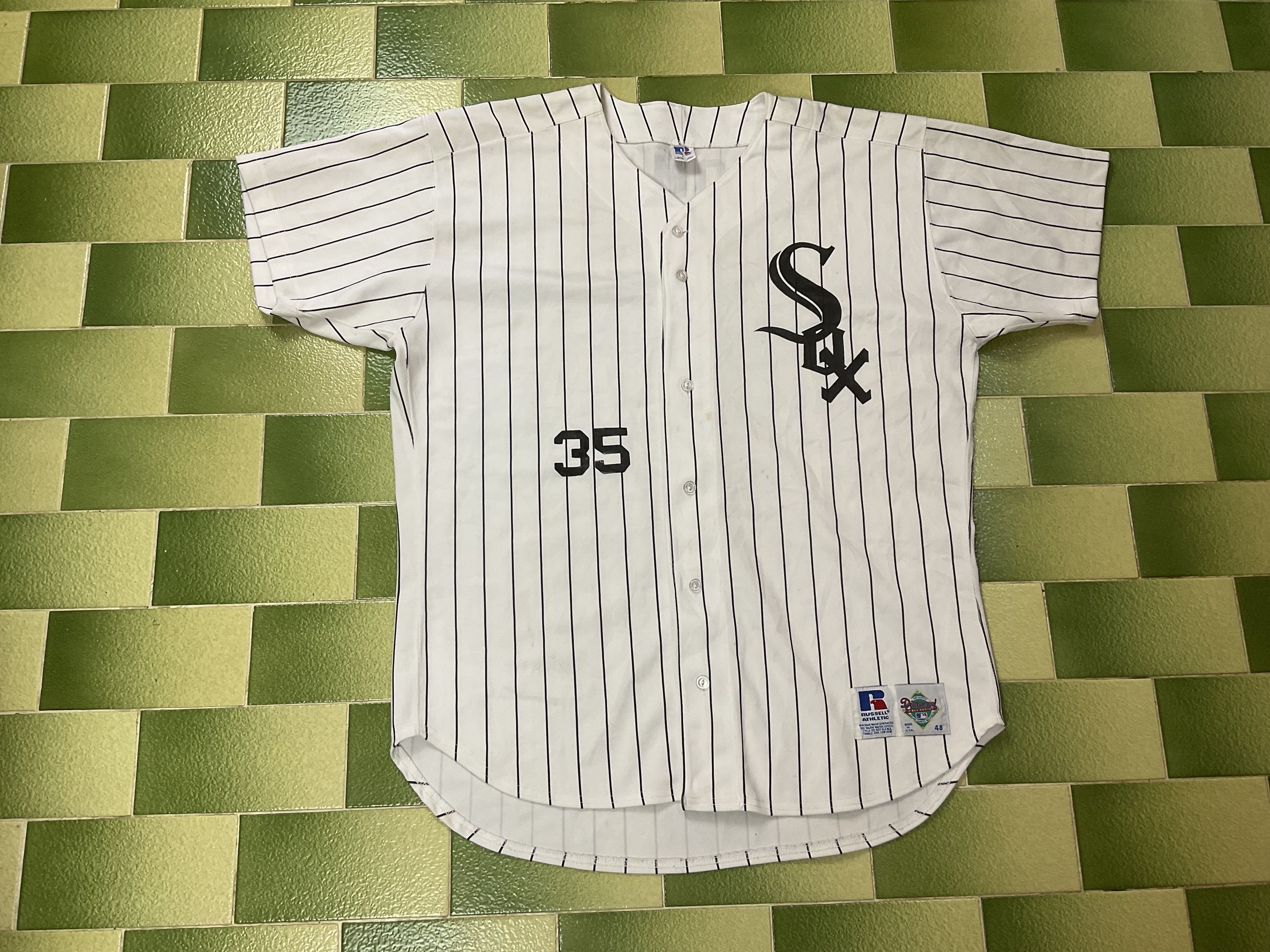 MLB Vintage 90s Chicago White Sox Thomas #35 Baseball Jersey Size US XL / EU 56 / 4 - 1 Thumbnail