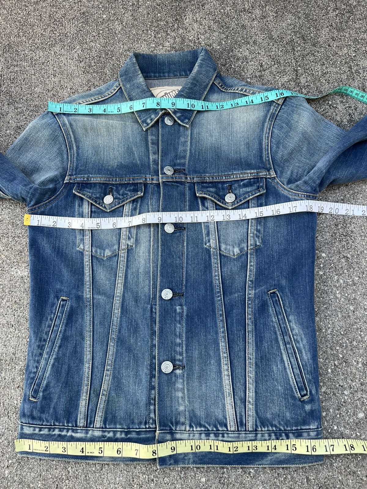 Denime Denime Japan Selvedge Fade Blue Denim Jacket Type 3 Size US S / EU 44-46 / 1 - 2 Thumbnail
