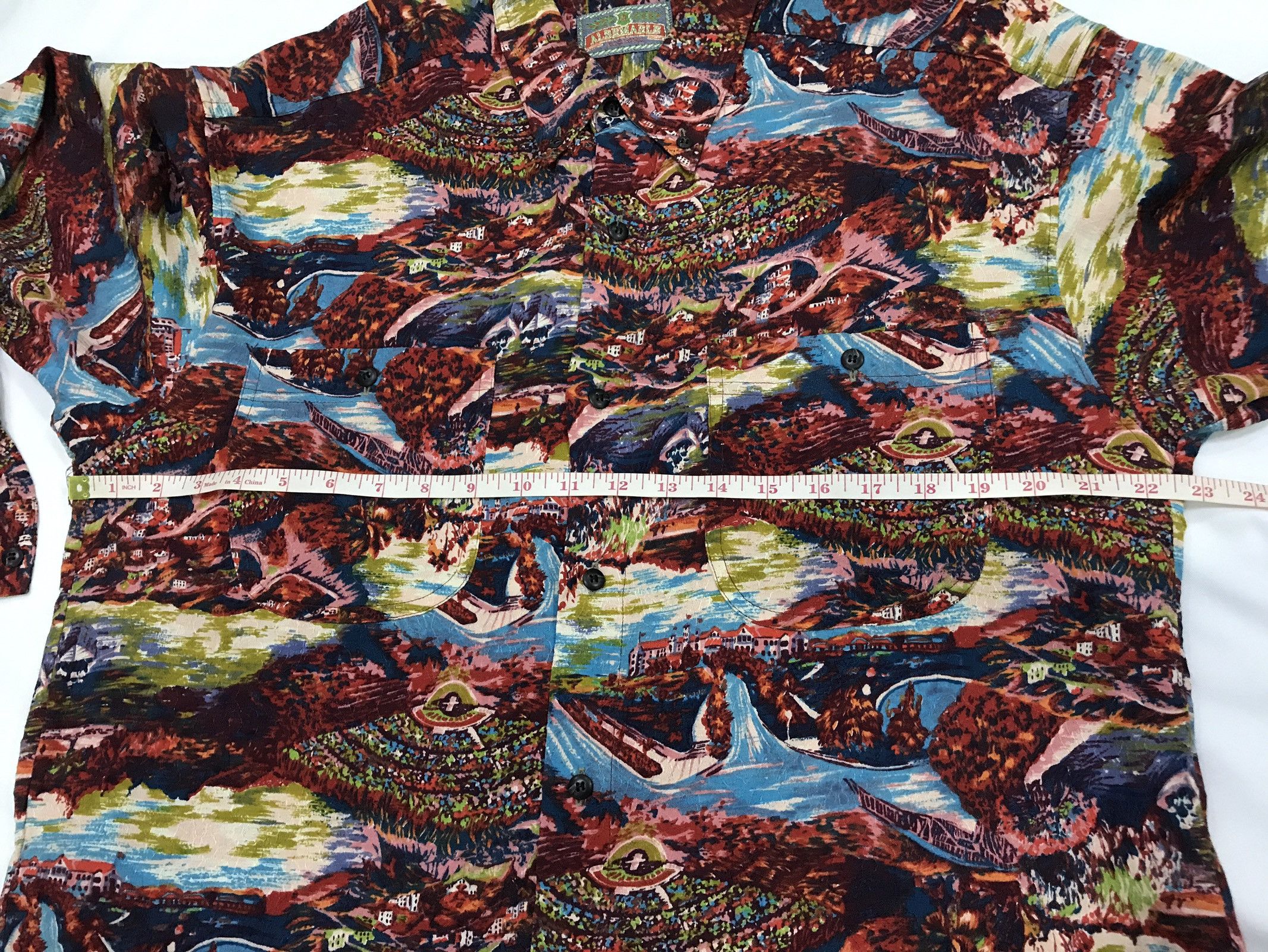 Japanese Brand ALBERMARLE Japan Crepe Rayon Hawaiian Long Sleeve Shirt Size US L / EU 52-54 / 3 - 11 Thumbnail