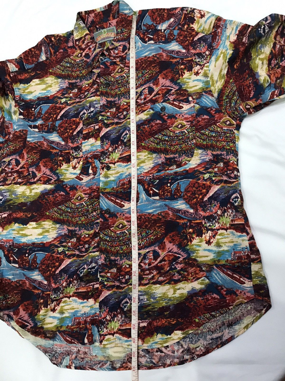 Japanese Brand ALBERMARLE Japan Crepe Rayon Hawaiian Long Sleeve Shirt Size US L / EU 52-54 / 3 - 12 Thumbnail