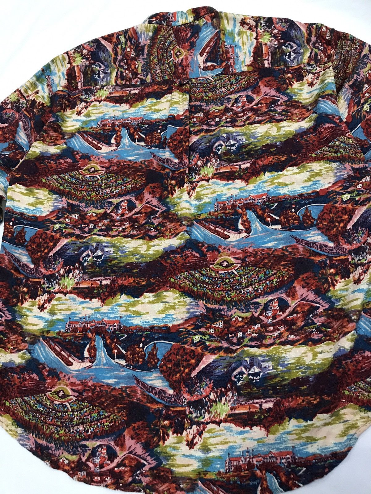 Japanese Brand ALBERMARLE Japan Crepe Rayon Hawaiian Long Sleeve Shirt Size US L / EU 52-54 / 3 - 10 Thumbnail