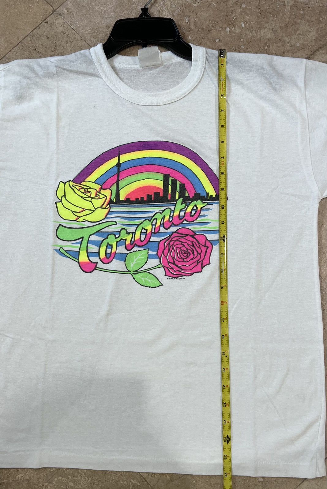 Vintage Toronto Canada “Rainbow and roses” Size XL Single Stitch Size US XL / EU 56 / 4 - 8 Thumbnail