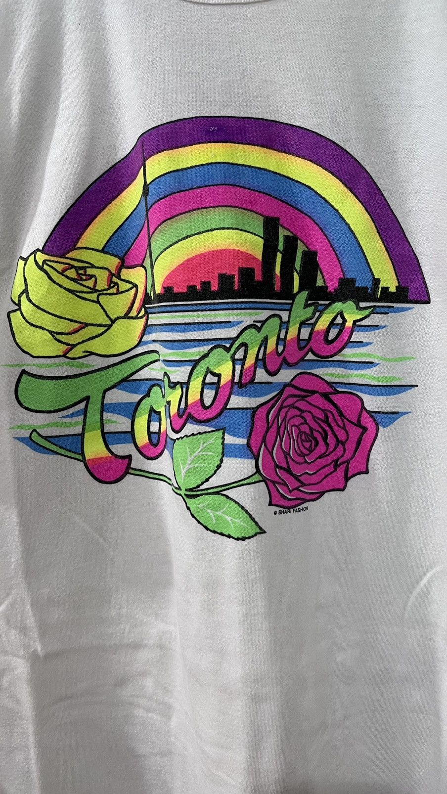 Vintage Toronto Canada “Rainbow and roses” Size XL Single Stitch Size US XL / EU 56 / 4 - 4 Thumbnail