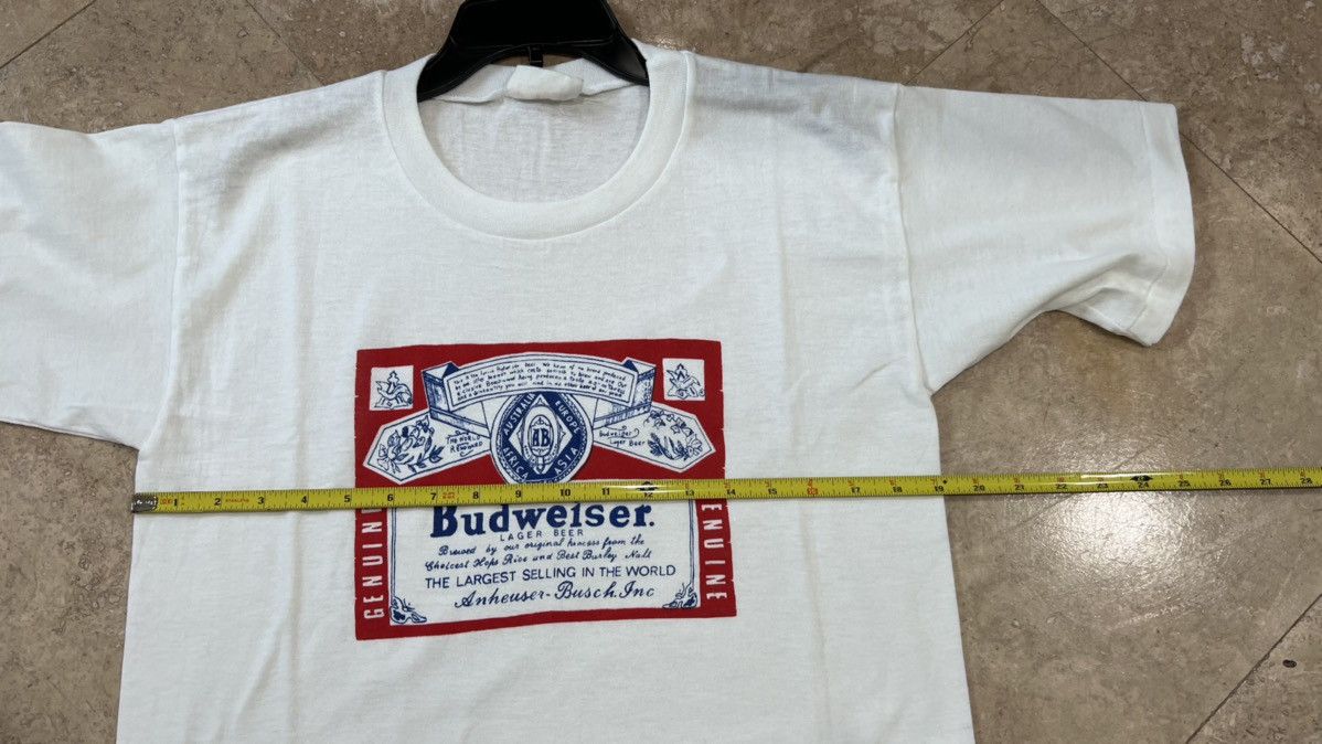 Budweiser Vintage Budweiser white tee, size XL, Single stitch Size US XL / EU 56 / 4 - 8 Thumbnail