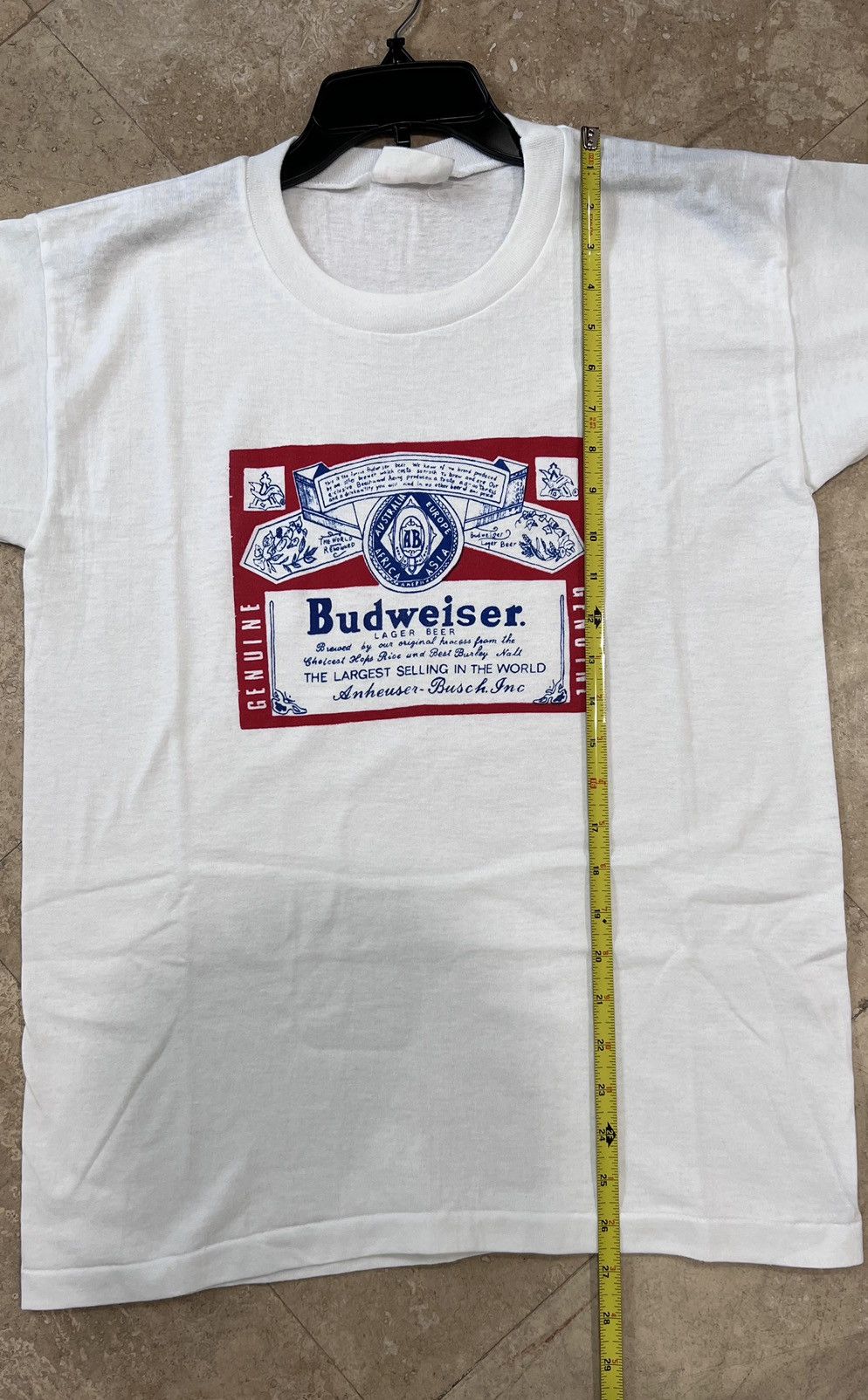 Budweiser Vintage Budweiser white tee, size XL, Single stitch Size US XL / EU 56 / 4 - 7 Thumbnail