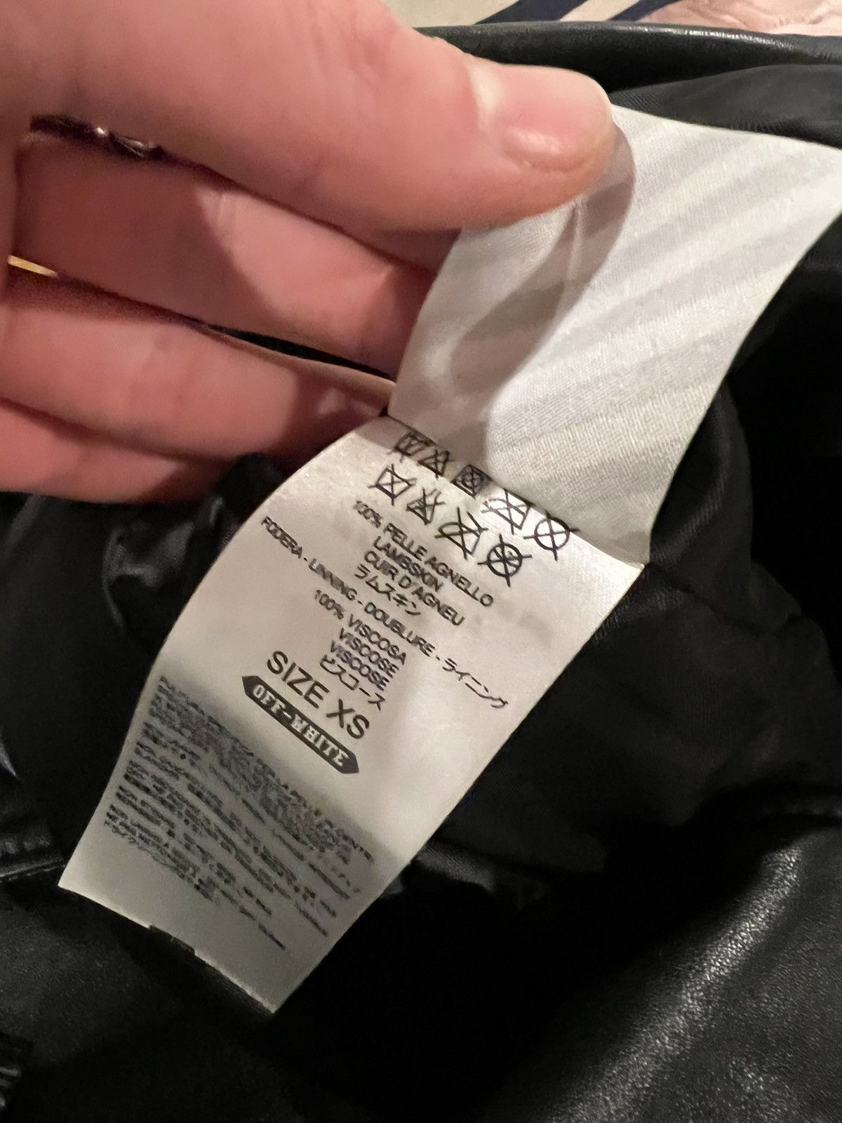 Off-White Off White Virgil Abloh Lambskin Leather Moto Biker Jacket Size US XS / EU 42 / 0 - 8 Thumbnail