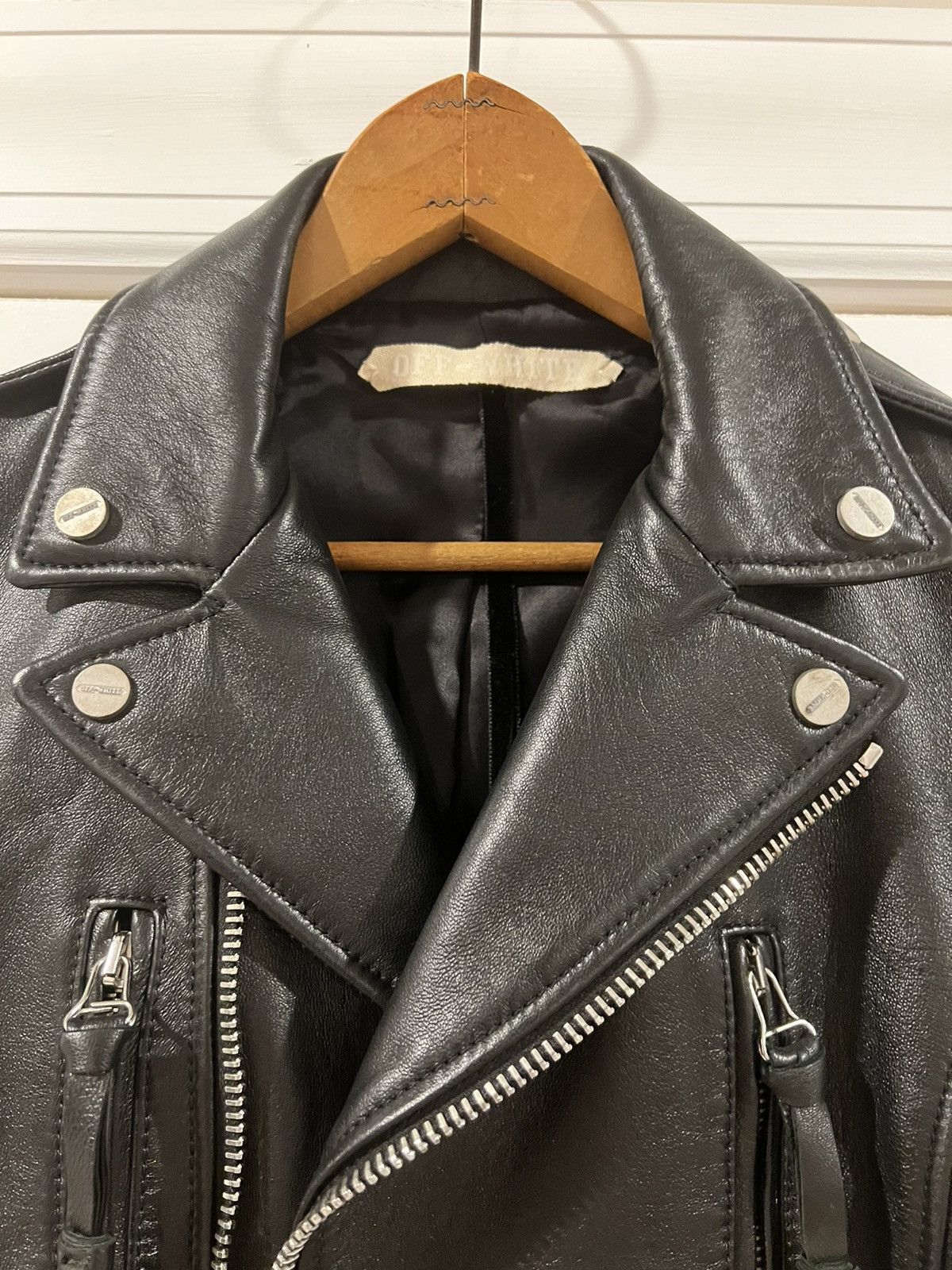 Off-White Off White Virgil Abloh Lambskin Leather Moto Biker Jacket Size US XS / EU 42 / 0 - 4 Thumbnail