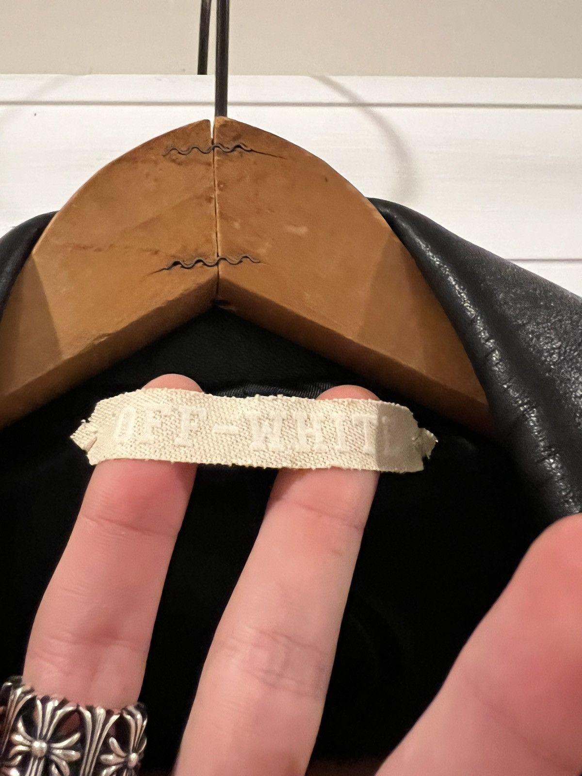 Off-White Off White Virgil Abloh Lambskin Leather Moto Biker Jacket Size US XS / EU 42 / 0 - 6 Thumbnail
