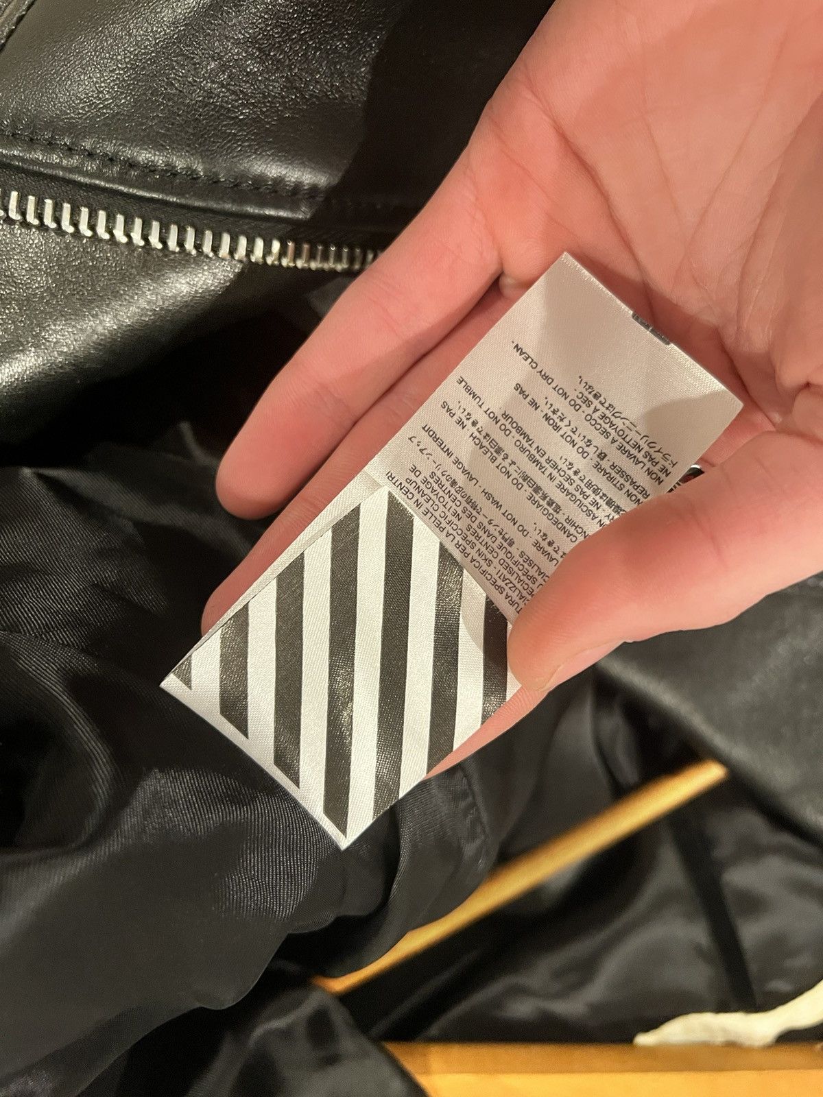 Off-White Off White Virgil Abloh Lambskin Leather Moto Biker Jacket Size US XS / EU 42 / 0 - 7 Thumbnail