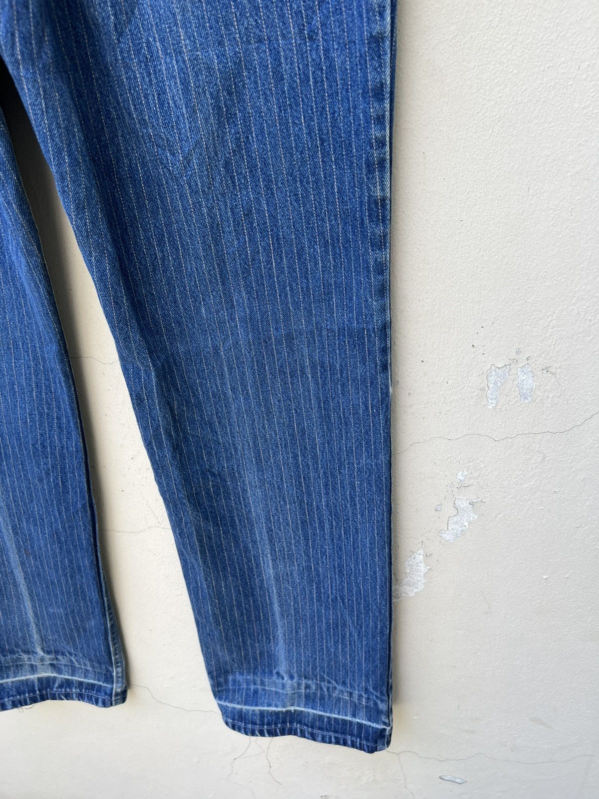 Lee × Vintage Vintage 70s Lee Riders Scovill Zipper Striped Denim Jeans Size US 36 / EU 52 - 23 Thumbnail