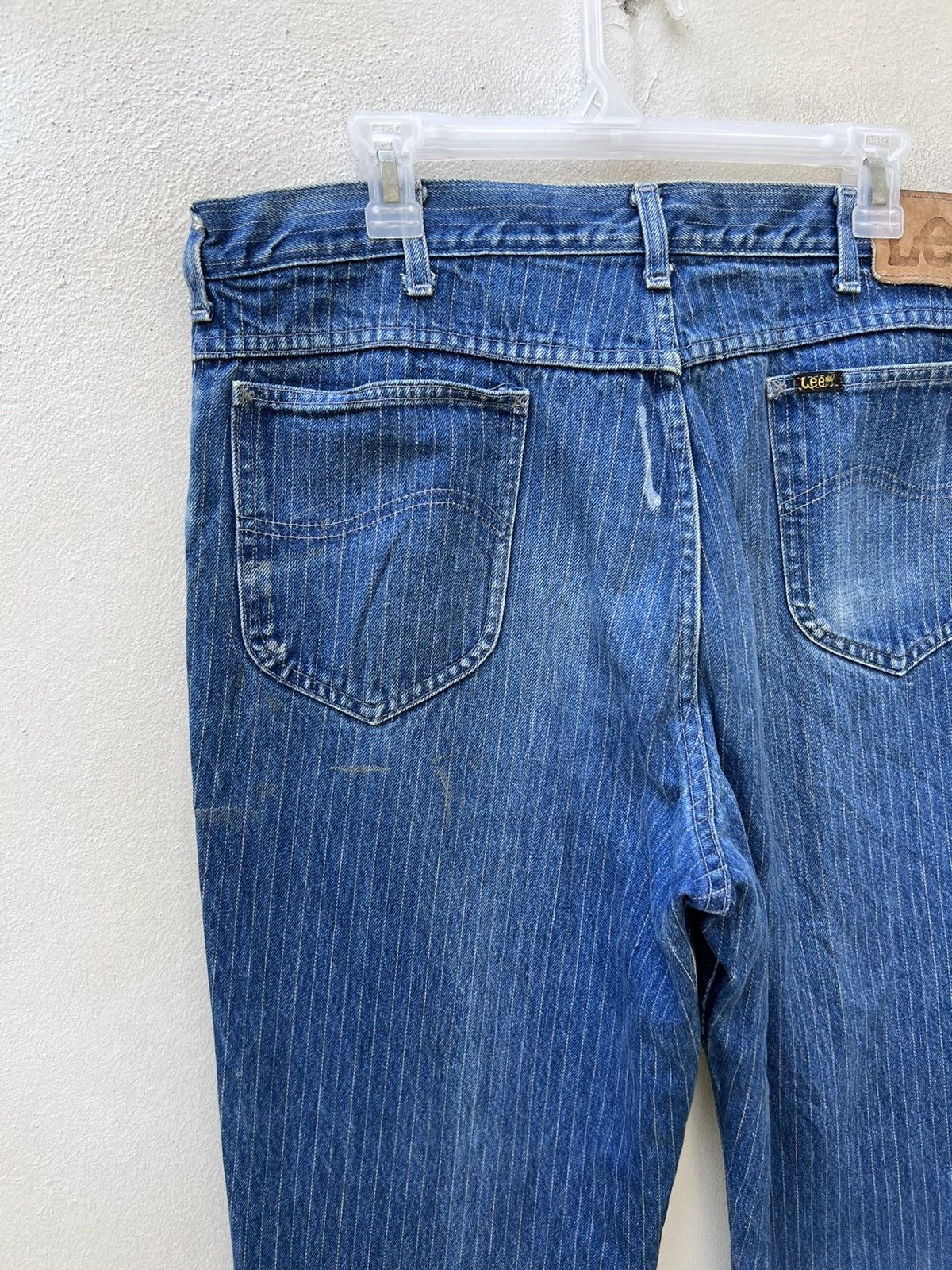 Lee × Vintage Vintage 70s Lee Riders Scovill Zipper Striped Denim Jeans Size US 36 / EU 52 - 18 Thumbnail