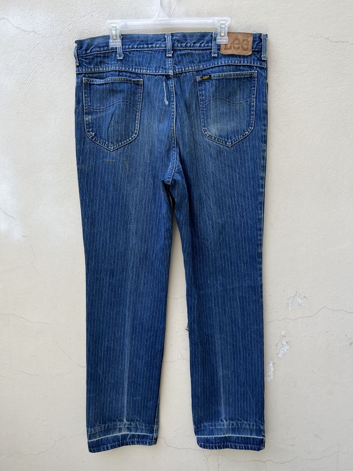 Lee × Vintage Vintage 70s Lee Riders Scovill Zipper Striped Denim Jeans Size US 36 / EU 52 - 17 Thumbnail