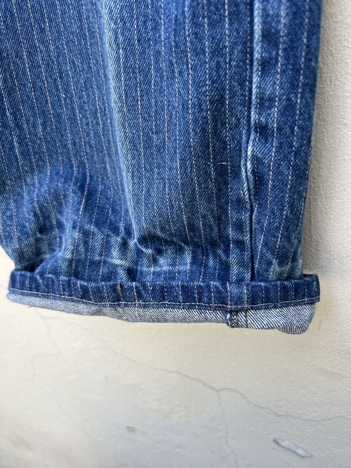 Lee × Vintage Vintage 70s Lee Riders Scovill Zipper Striped Denim Jeans Size US 36 / EU 52 - 16 Thumbnail