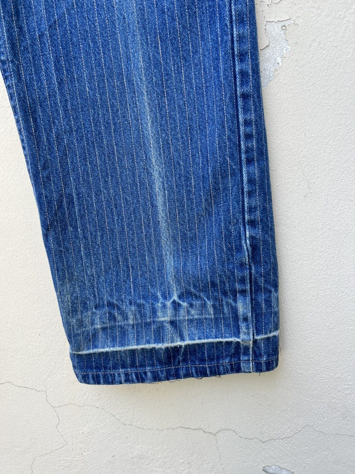 Lee × Vintage Vintage 70s Lee Riders Scovill Zipper Striped Denim Jeans Size US 36 / EU 52 - 15 Thumbnail