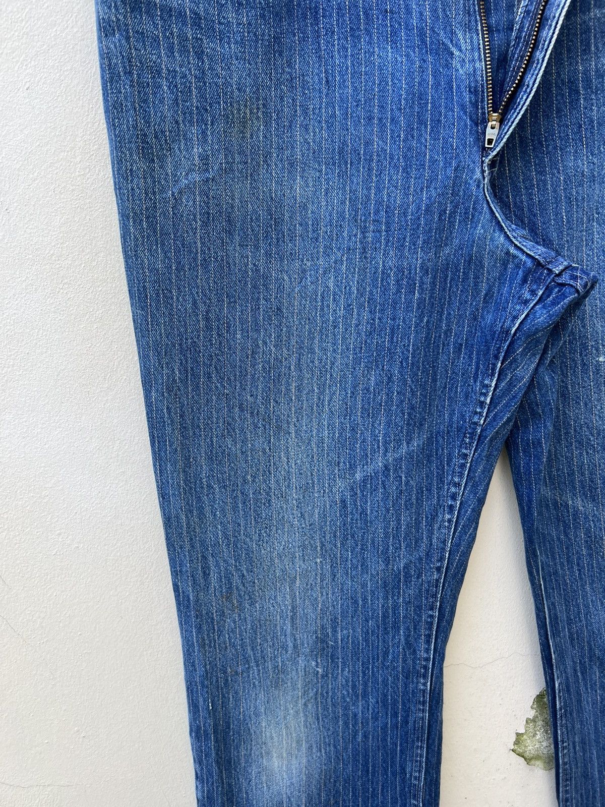 Lee × Vintage Vintage 70s Lee Riders Scovill Zipper Striped Denim Jeans Size US 36 / EU 52 - 11 Thumbnail