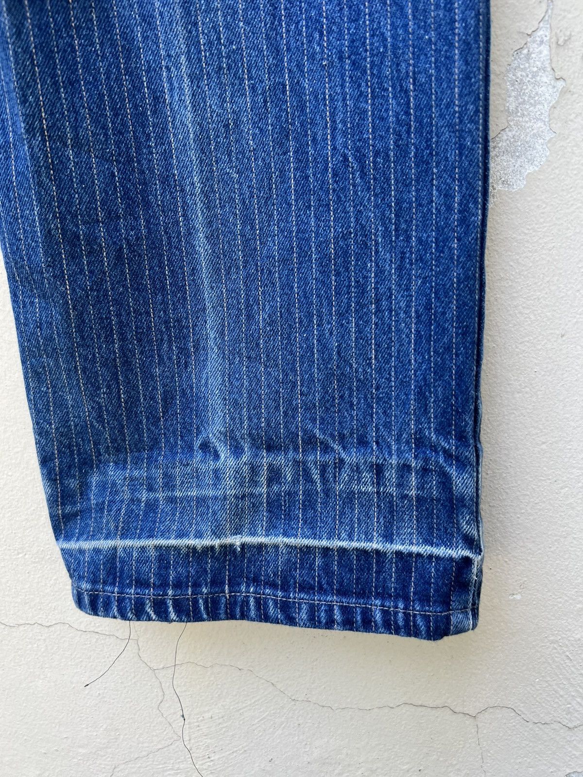 Lee × Vintage Vintage 70s Lee Riders Scovill Zipper Striped Denim Jeans Size US 36 / EU 52 - 24 Thumbnail