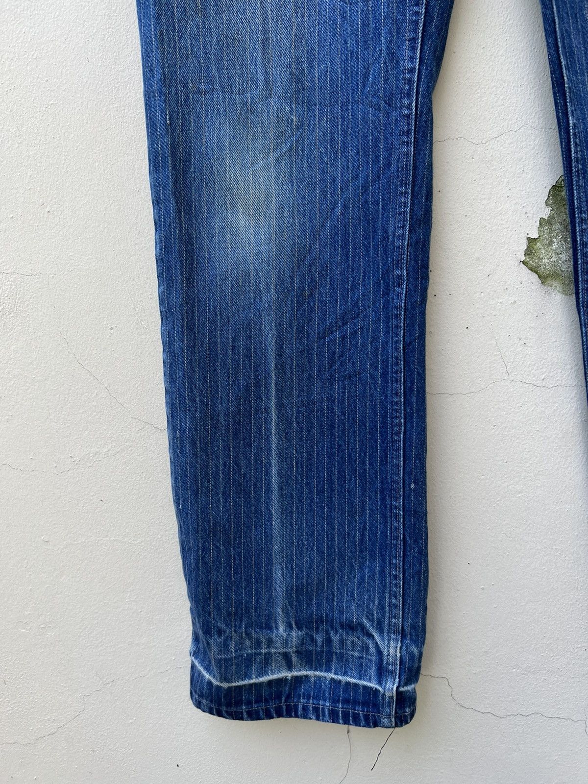 Lee × Vintage Vintage 70s Lee Riders Scovill Zipper Striped Denim Jeans Size US 36 / EU 52 - 12 Thumbnail