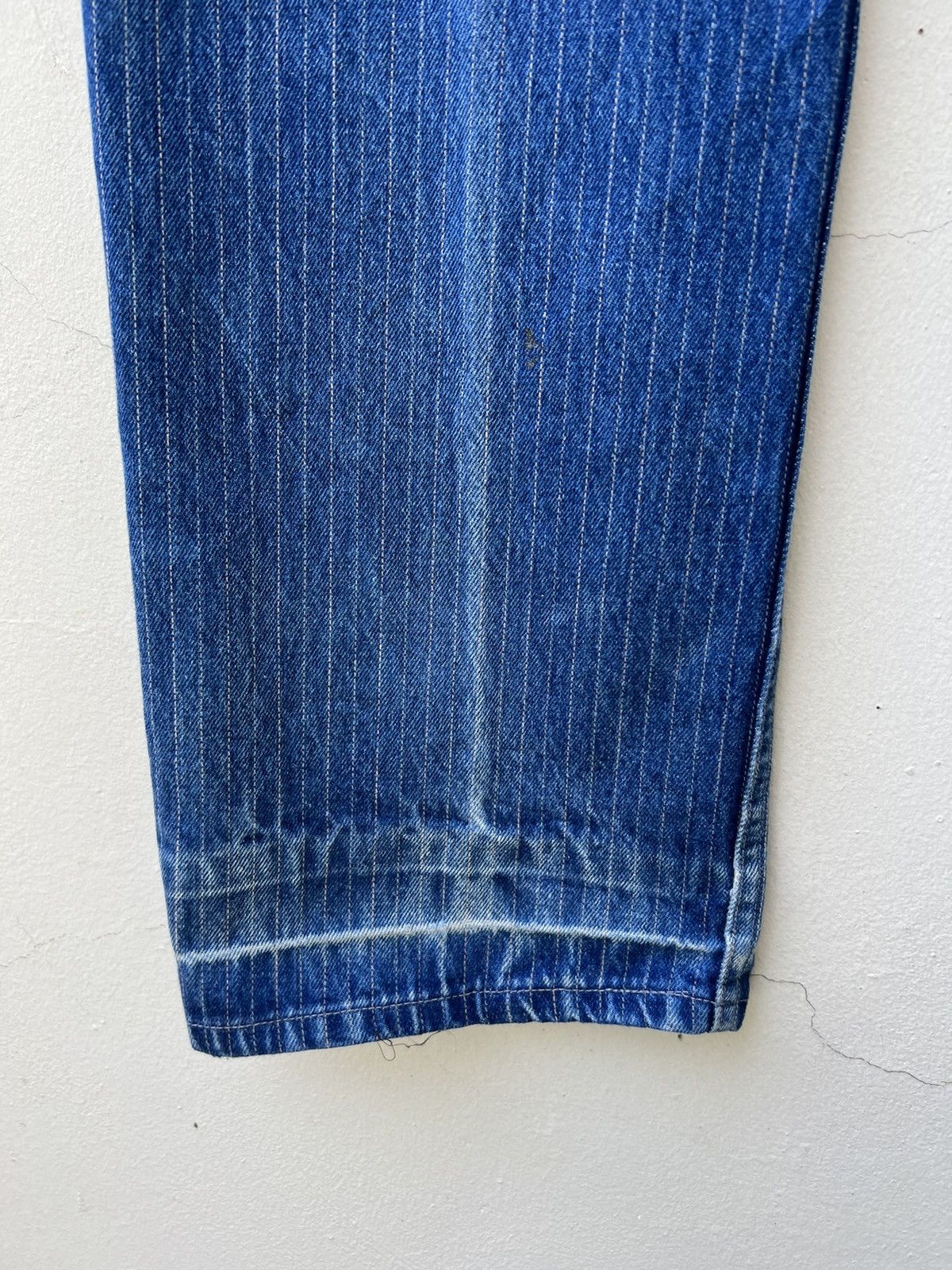 Lee × Vintage Vintage 70s Lee Riders Scovill Zipper Striped Denim Jeans Size US 36 / EU 52 - 20 Thumbnail