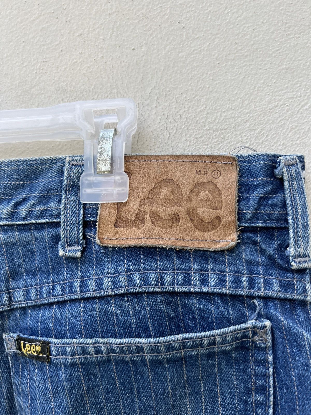 Lee × Vintage Vintage 70s Lee Riders Scovill Zipper Striped Denim Jeans Size US 36 / EU 52 - 22 Thumbnail