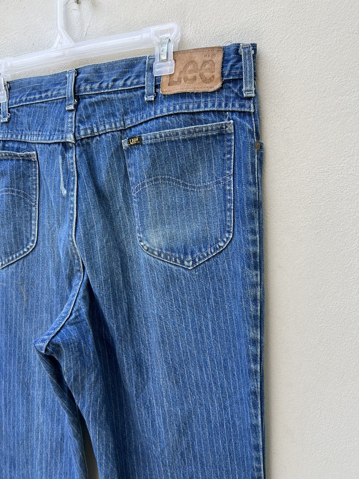 Lee × Vintage Vintage 70s Lee Riders Scovill Zipper Striped Denim Jeans Size US 36 / EU 52 - 21 Thumbnail