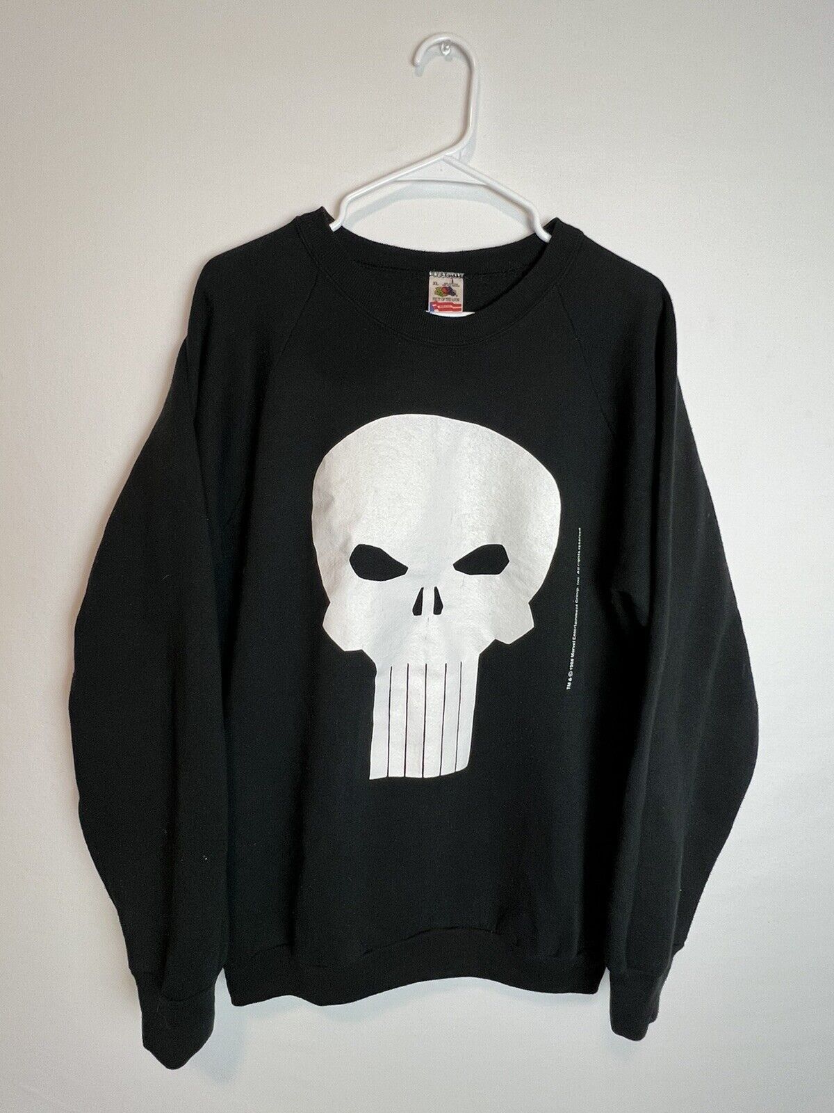 Fruit Of The Loom Marvel Comics Punisher Skull Logo Crewneck