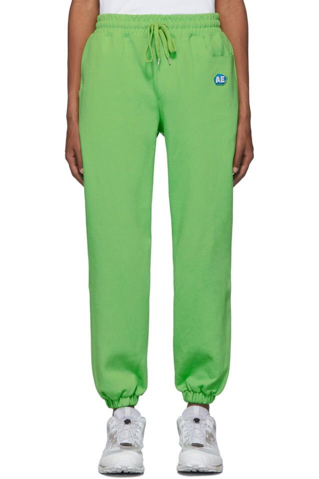 Ader Error sz3 Green Stone Logo Track Pants Sweapants Joggers Size US 34 / EU 50 - 1 Thumbnail