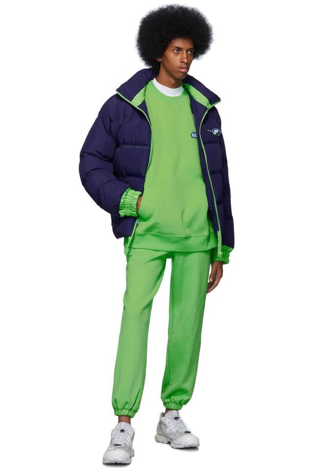 Ader Error sz3 Green Stone Logo Track Pants Sweapants Joggers Size US 34 / EU 50 - 5 Thumbnail