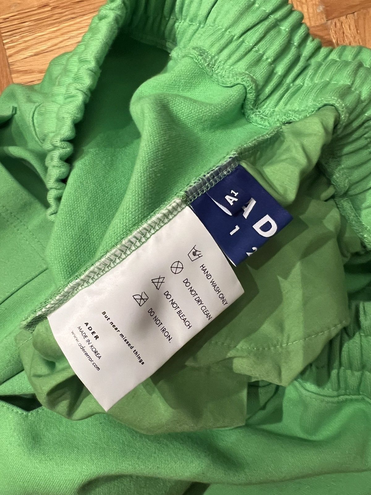 Ader Error sz3 Green Stone Logo Track Pants Sweapants Joggers Size US 34 / EU 50 - 6 Thumbnail