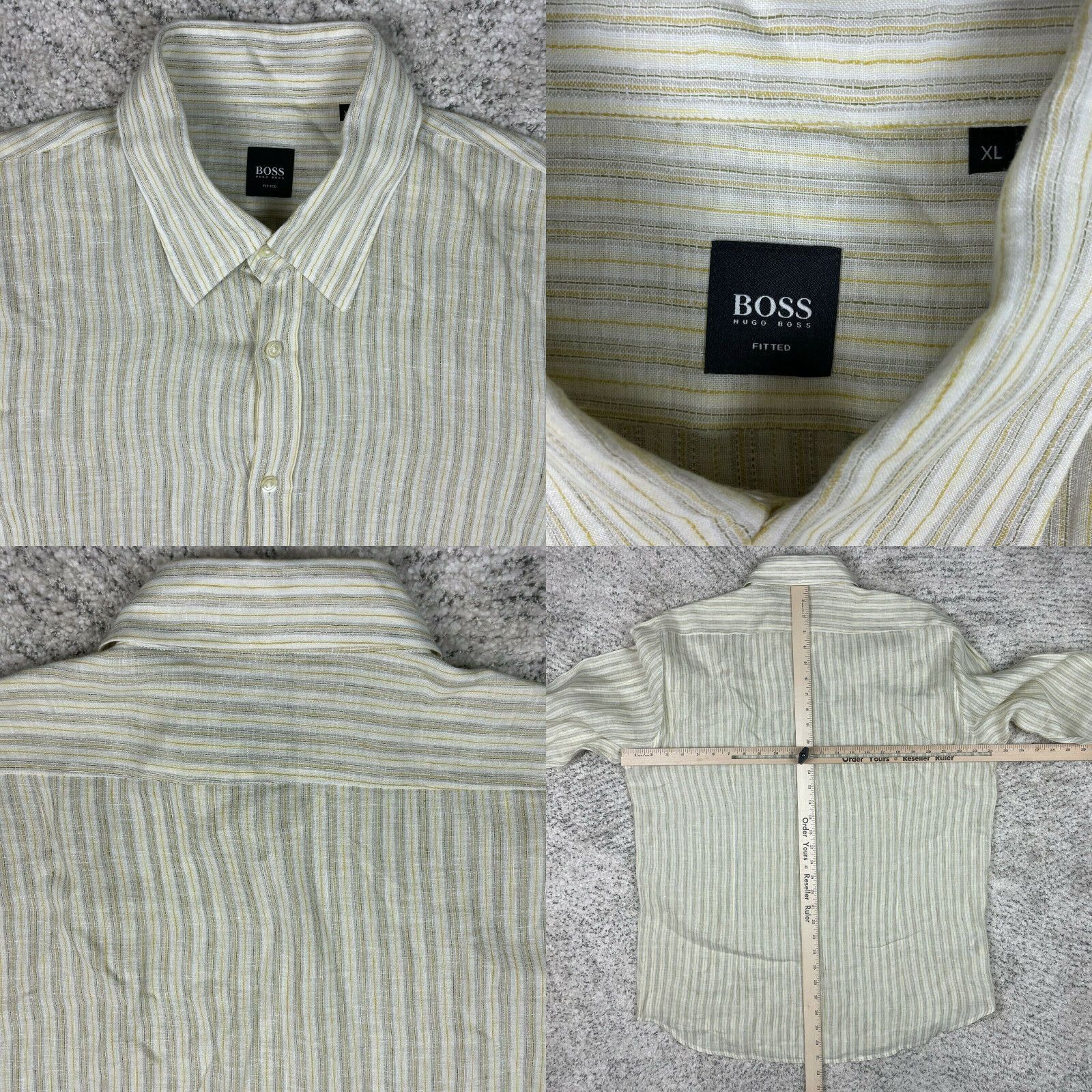 Hugo Boss Hugo Boss Linen Shirt Mens XL Long Sleeve Size US XL / EU 56 / 4 - 4 Thumbnail