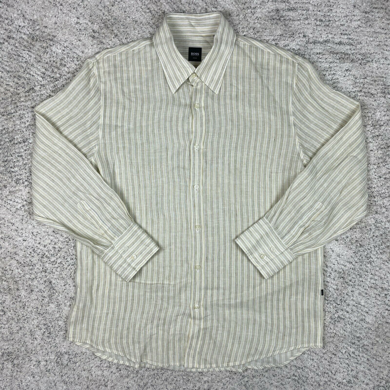 Hugo Boss Hugo Boss Linen Shirt Mens XL Long Sleeve Size US XL / EU 56 / 4 - 1 Thumbnail