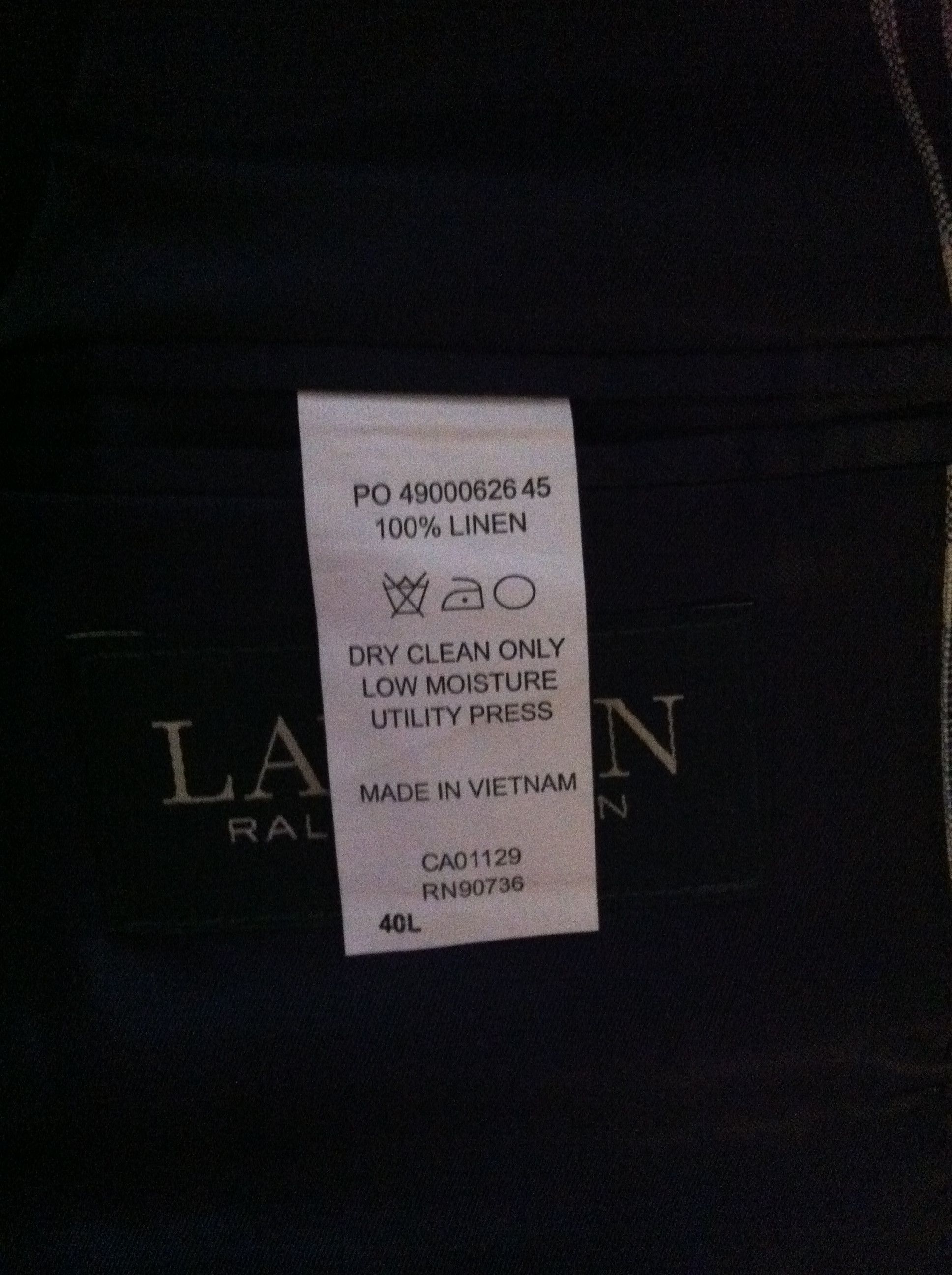 Ralph Lauren RALPH LAUREN MEN'S SPORT JACKET COAT BLAZER 40L Size 40L - 8 Thumbnail