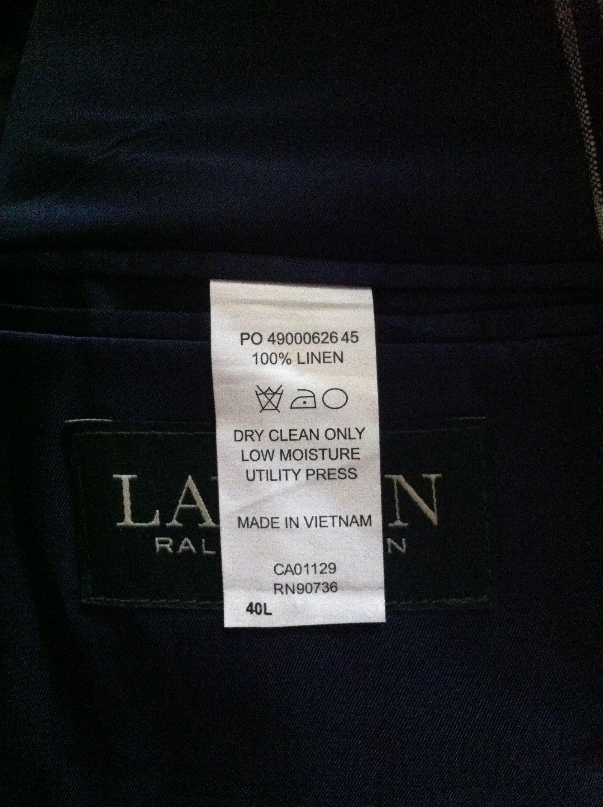 Ralph Lauren RALPH LAUREN MEN'S SPORT JACKET COAT BLAZER 40L Size 40L - 9 Thumbnail