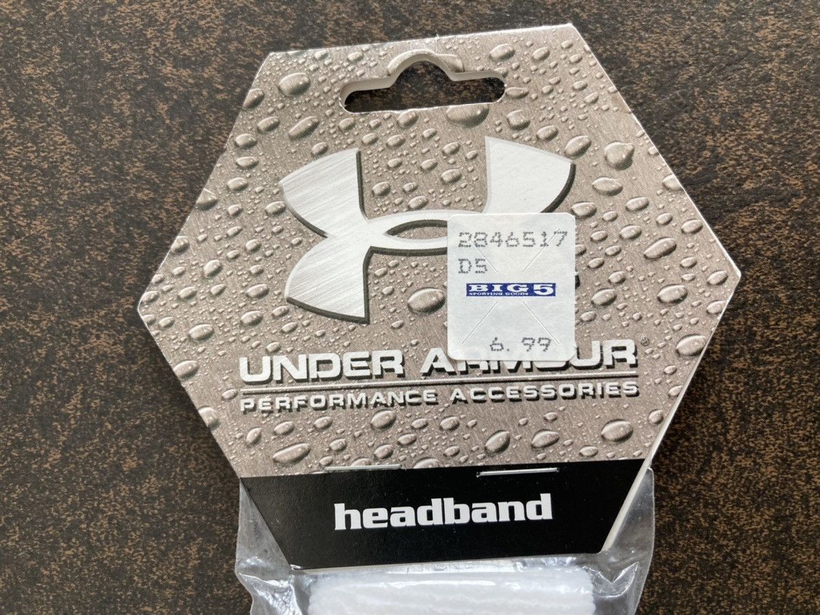 Under Armour UNDER ARMOUR WHITE ADULT HEADBAND NEW UA SPORTS ATHLETICS Size ONE SIZE - 4 Thumbnail